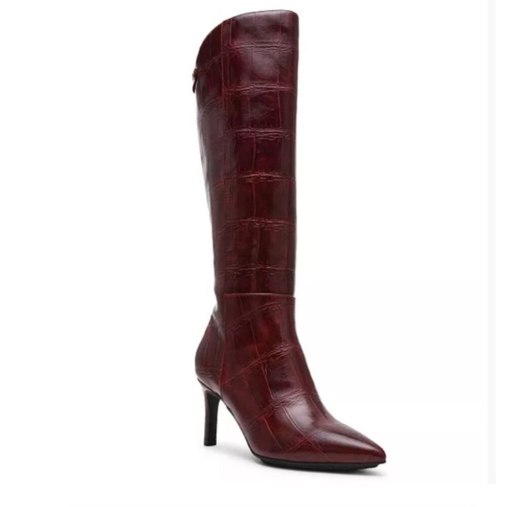 New Anne Klein Women's Maruicia Knee High Dress Boots Red Size 7